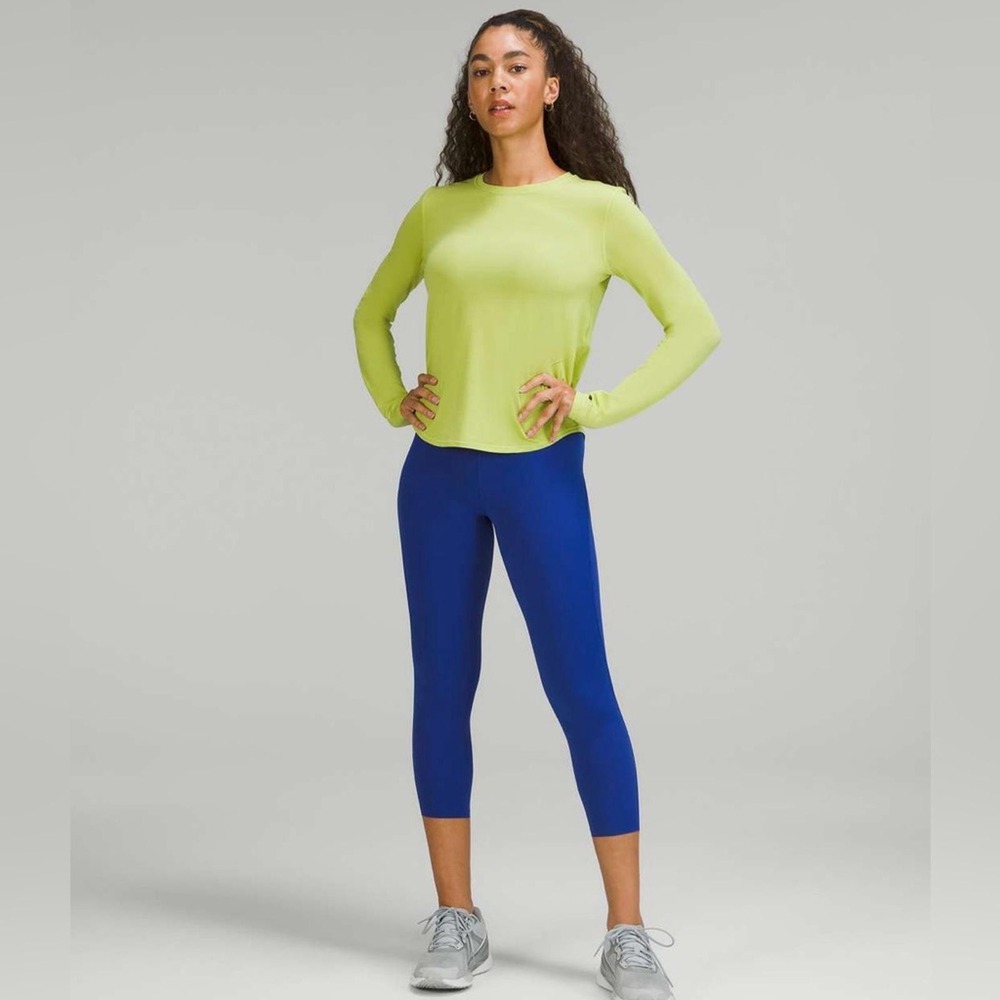 Lululemon Base Pace High Rise Nulux Crop 23" Psychic Blue Legging LW6BO1S Size 6